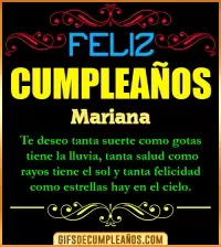 Frases de Cumpleaños Mariana